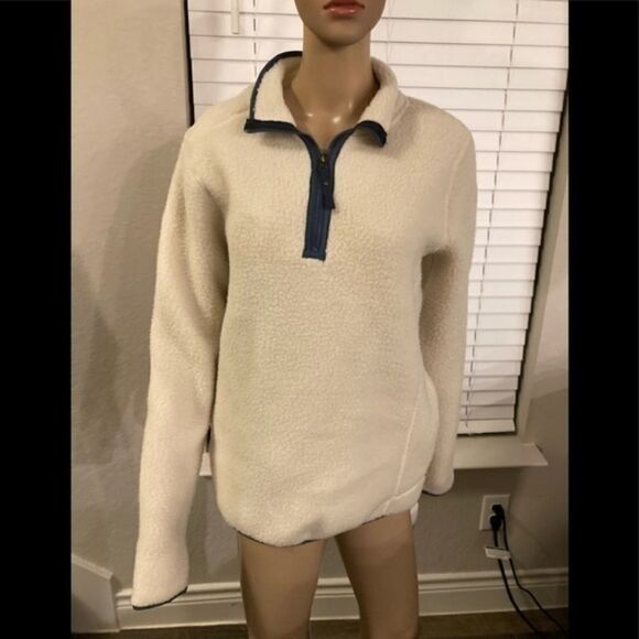 Nwt Avalanche shearling 1/4 zip pullover jacket w/ pockets - Picture 1 of 8